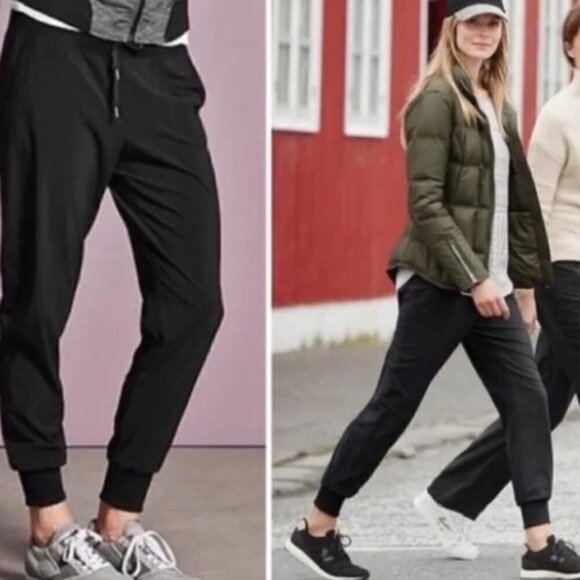 Athleta Wool City Joggers Black-Heather Sz 0 #35C - Picture 1 of 11